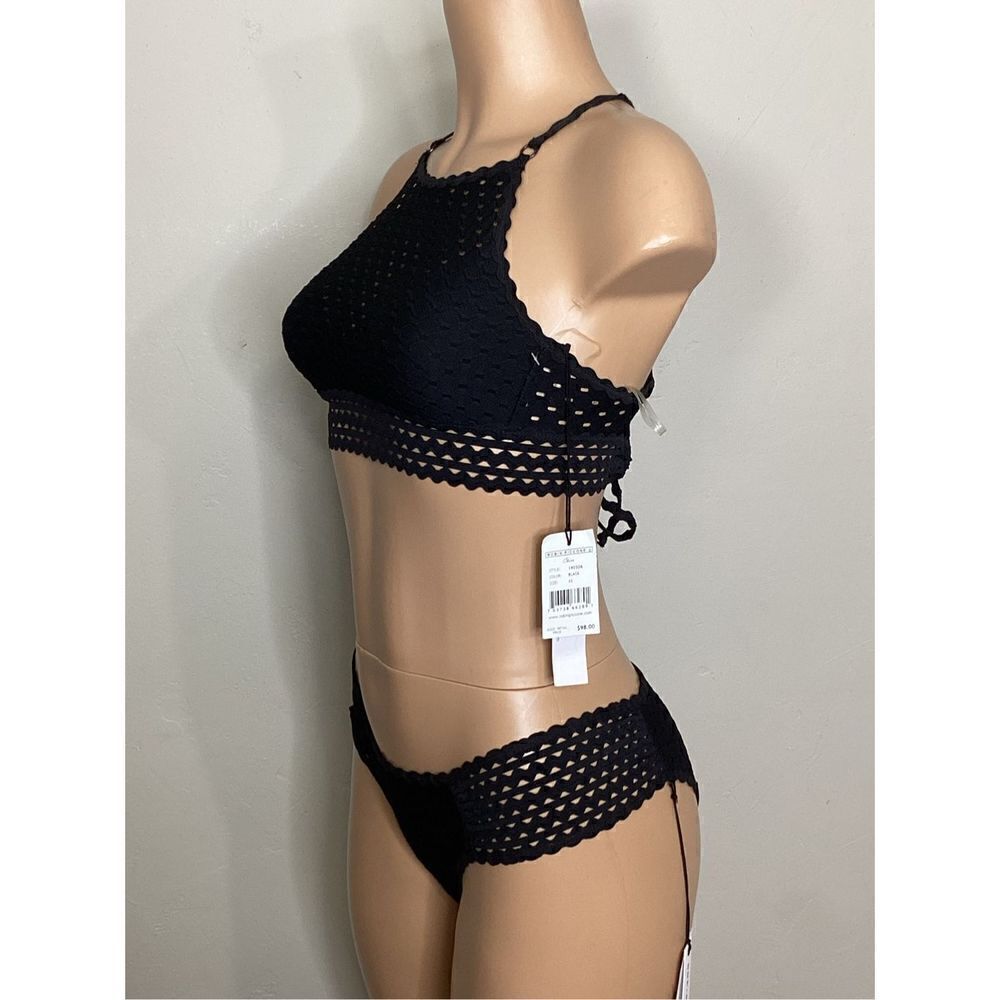 New. Robin Piccone black crochet bikini. XS. Retails $ 189 - Picture 6 of 14